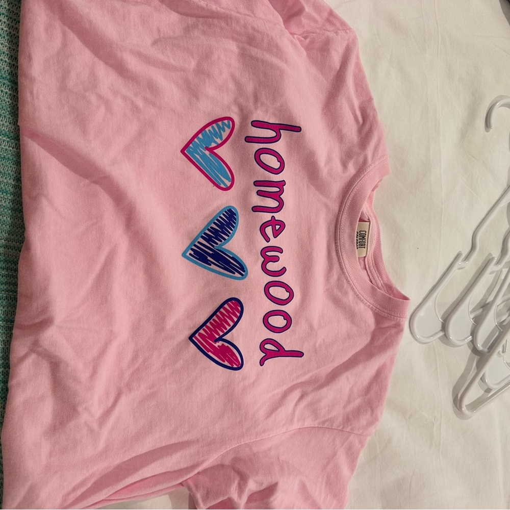 Comfort Colors Pink Heart Tee